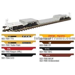  Scale Gold Line Ready to Run Depressed Center Flat Car   Conrail: Toys