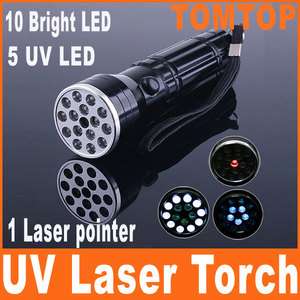 15 LED UV LASER Ultraviolet Flashlight light Lamp Torch  