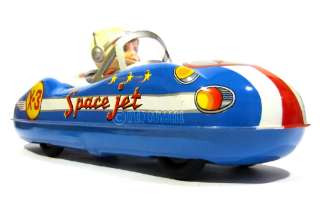 1966 RARE MODERN TOYS FRICTION SPACE JET X 3 CAR JAPAN  