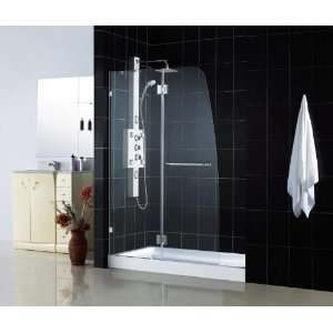  AQUA LUX Clear Glass Shower Door &  Base Kit   45 x 72 Shower 