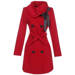 2012 New Women Slim double breasted trench Coat Jacket  