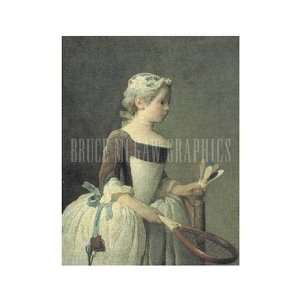  Girl with Shuttlecock by Jean Baptiste Simeon Chardin 