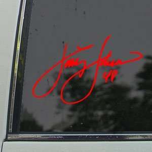  Jimmie Johnson Signature Red Decal Truck Window Red 