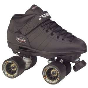 Riedell Carrera Quad Speed Skates   Size 14   Black boot  