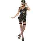 Womens Fever Combat Girl Army Fancy Dress Costume   S