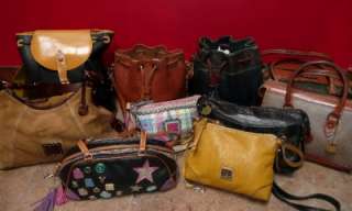 10 Vintage DOONEY & BOURKE & BRAHMIN Bags Leather Purse LOT Many 