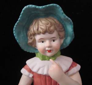 12.25 Vintage Bisque Porcelain Baby Piano figurine  
