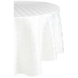    Lenox Laurel Leaf Round Tablecloth, 70 White