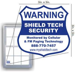 Window Decal  Warning Sticker  Front Adhesive  For Security System 