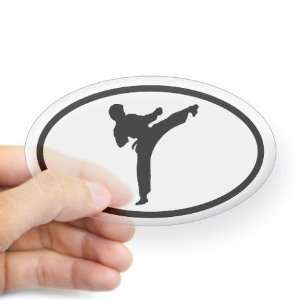  Martial Arts Kick Sports Oval Sticker by  Arts 