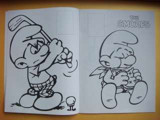 1pc Cartoon A4 Size Stickers Coloring Book of THE SMURFS Kid DIY Gifts 
