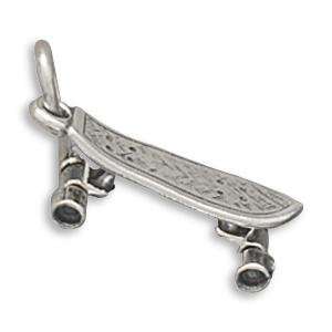  Skateboard Charm Movable Sterling Silver Jewelry