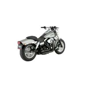 Vance & Hines Black Shortshots Staggered Exhaust System for 2006 2011 