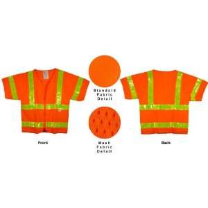 Iron Horse Mesh Sleeved Safety Vests with Orange / Lime Stripes   X 