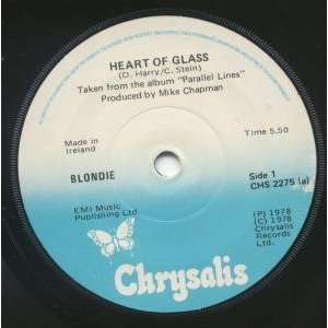  HEART OF GLASS 7 INCH (7 VINYL 45) IRISH CHRYSALIS 1978 