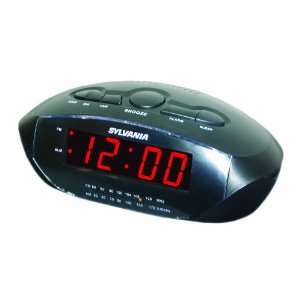   BLACK Alarm Clock Radio with 0.9 inch Display (Black) Electronics