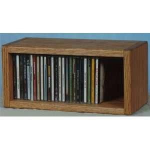  Wood Shed Solid Oak Wall Mount CD Rack 103 1: Home 